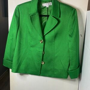 Tahari Women's Vibrant Green Suit Jacket